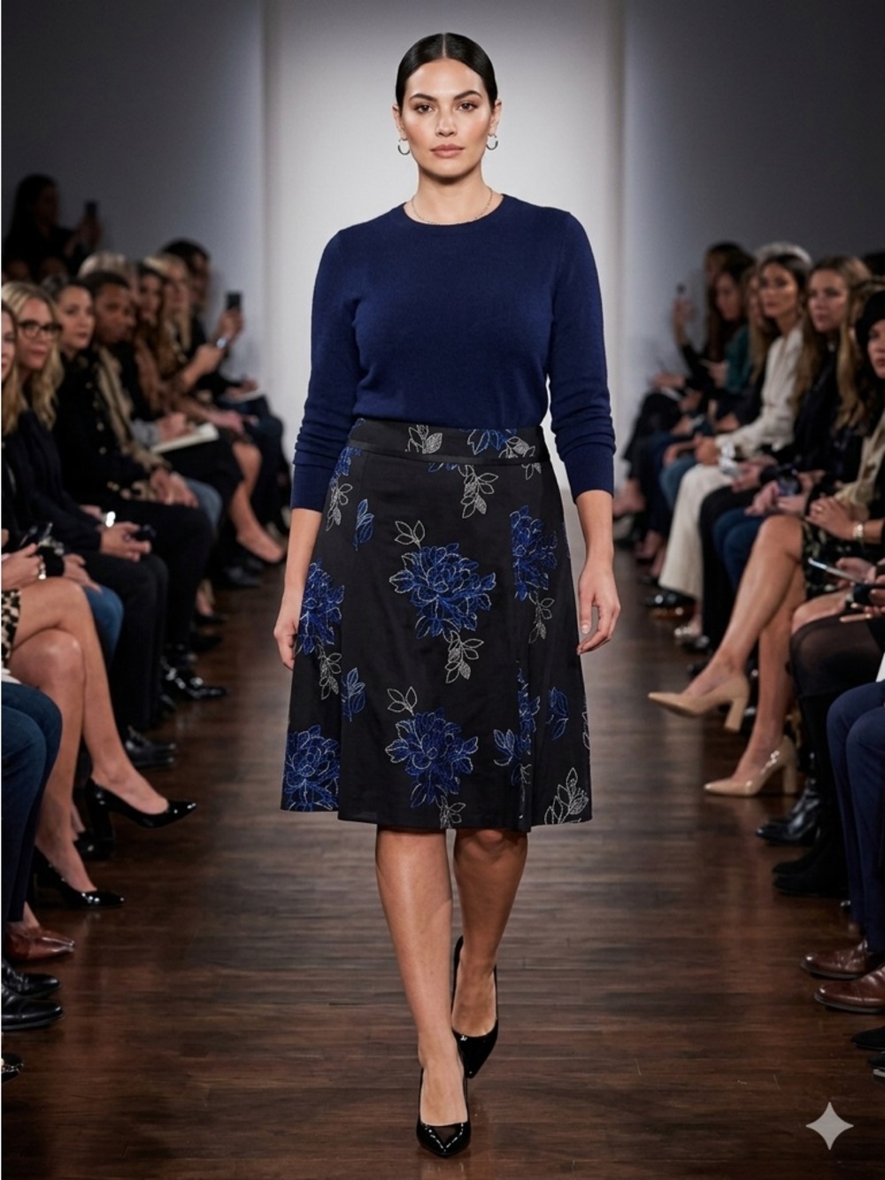 Stunning Black Floral Skirt
